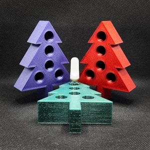Holiday Themed Christmas Tree 510 Cartridge and Battery Pen Holder Five Spaces