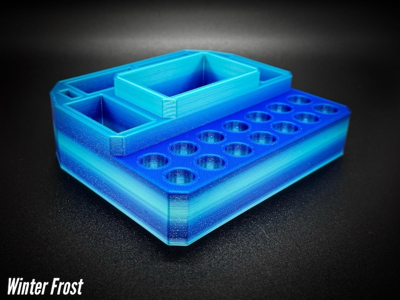 510 Cartridge Holder with 14 Spaces and Segmented Storage for Yocan Uni/Ccell Palm/Dart/Pax Era Winter Frost