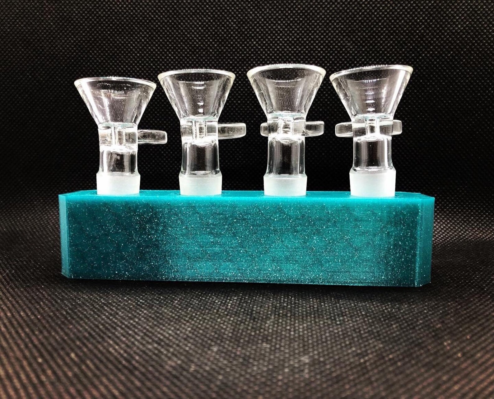 Wide Edition 14mm Male Glass Slide Holder Four Spaces Etsy