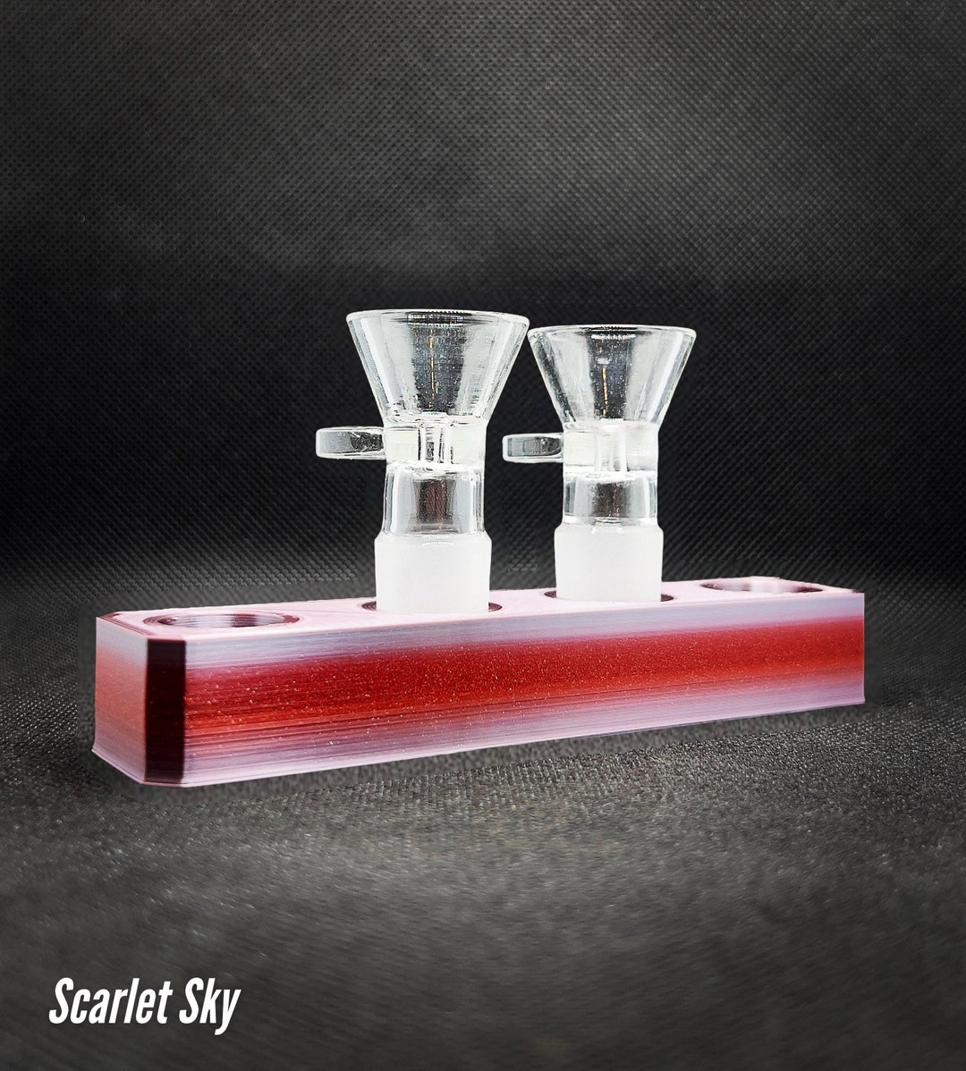 18mm Male Glass Slide Holder Four Spaces Etsy