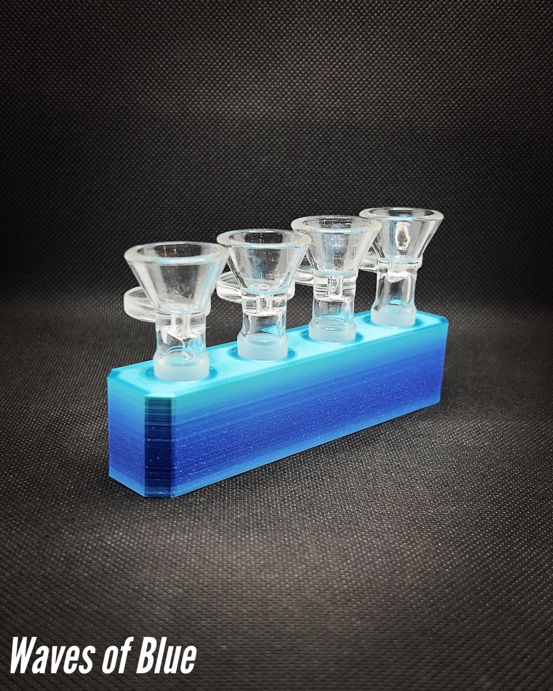 Wide Edition 14mm Male Glass Slide Holder Four Spaces Etsy