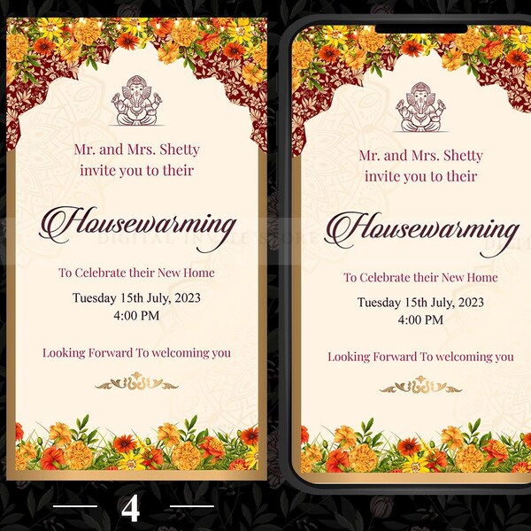 Indian Housewarming Party Invitation - Etsy