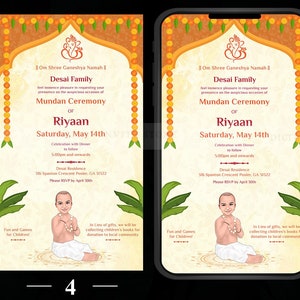 Mundan ceremony invites Cradle Ceremony invitation, Namkaran sanskar invite Annaprasan card, Annaprashan invites & Indian Baby naming invite