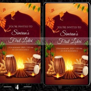 Lohri celebration template, Digital Lohri invite as Lohri invitations, Lohri cards & Lohri party invite as Indian Lohri invite, Lori invites