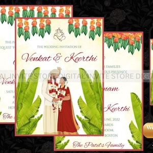 Telugu invites Indian, South Indian Wedding Invitations as Tamil Wedding cards & Tamil invitations, Telugu invitations South Indian invites