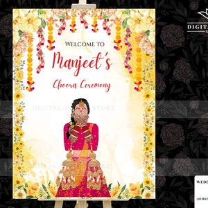 Choora ceremony as Sikh Wedding signs Punjabi Wedding Choora Signs & Choora Welcome Signs, Chooda Signs as Chooda Welcome Signs, Chura signs