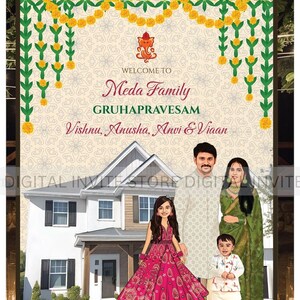 Housewarming Signs as Telugu Housewarming Sign, Gruha Pravesham Sign as