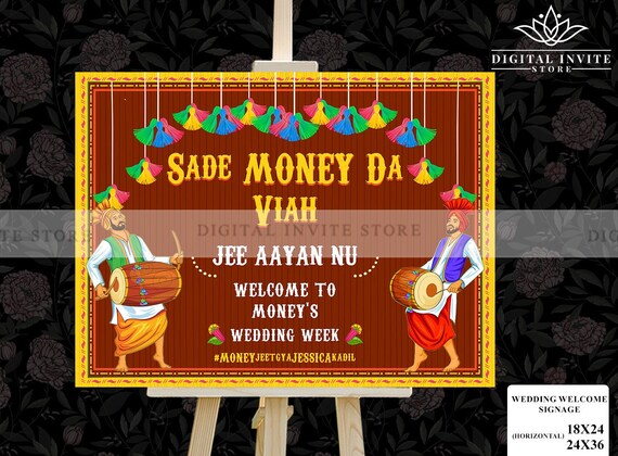 Punjabi Home Welcome Signs Sade Munde Da Viah Welcome - Etsy Punjabi Home Welcome Signs Sade Munde Da Viah Welcome - Etsy