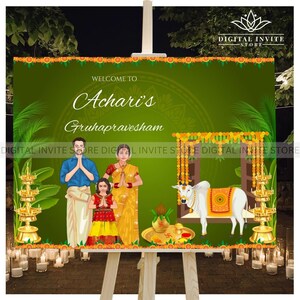 Housewarming Signs as Telugu Housewarming Sign, Gruha Pravesham Sign as