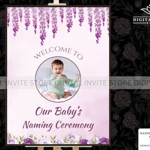 Annaprasan welcome signs, Baby Naming ceremony sign Indian baby naming, Naamkaran Sanskar sign Baby cradle sign Cradle ceremony welcome sign