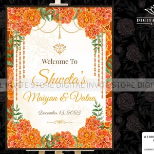 Maiyaan Party Signages as Vatna Welcome Signage Board, Punjabi decor Entry Signs, Maiyan Ceremony Welcome Signs, Maiyan Party Welcome Signs