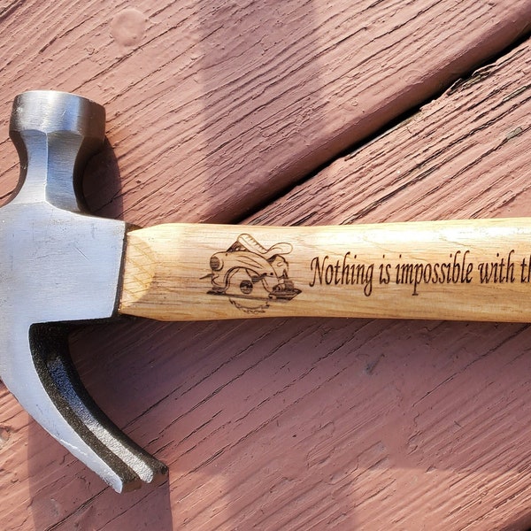 Engraved Hammer Etsy