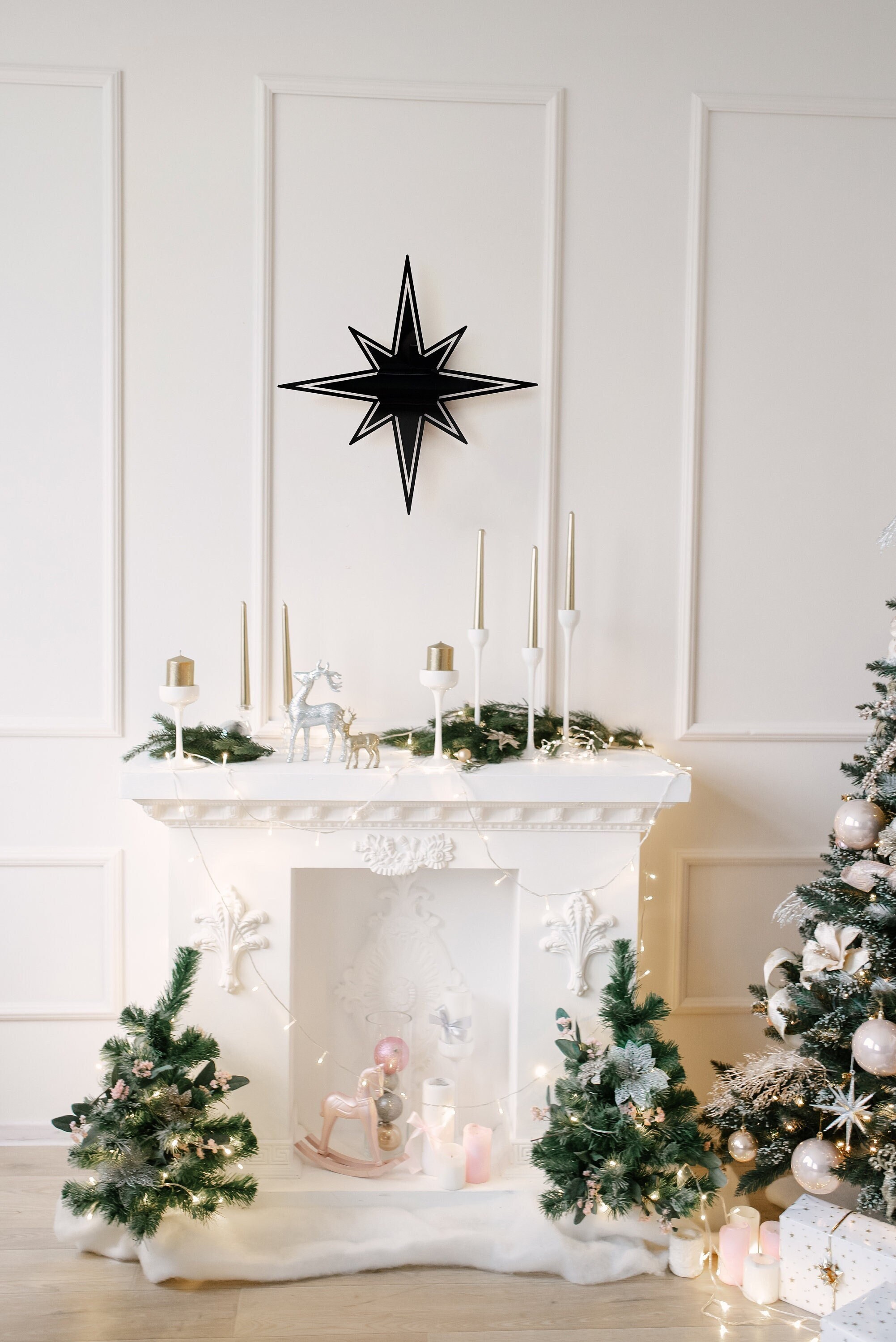Ster van Bethlehem Wanddecoratie Kerstster