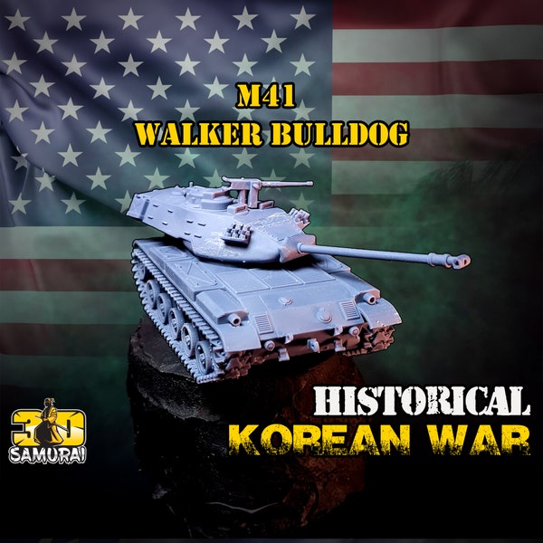 M41 Walker Bulldog Tank Model For Modellers, Bolt Action Flames of War | USA Military | WWII Korean War | Tabletop Wargaming Armor Vehicle