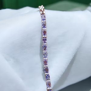 Tanzanite Stretch Bracelet: Handmade Gemstone Jewelry Gift