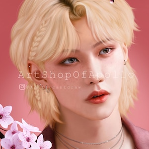 Cherry Blossom Felix - Stray Kids Lee Felix Art Print