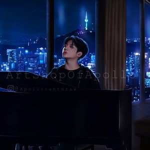 Decalcomania Jungkook Art Print - BTS Jungkook