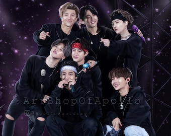 8years with Bangtan Art Print - BTS OT7