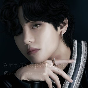 BTS V MOTS ON:E Art Print