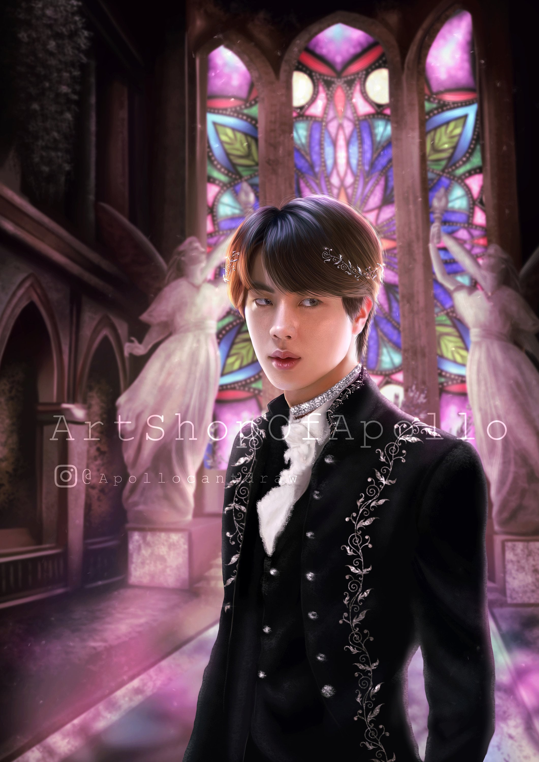 BTS Jin Royalty Art Print - Kim Seokjin BTS - Etsy UK