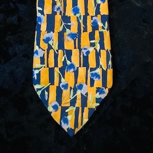 Vintage Mens Tie. Pure silk Necktie. Linea Moda Funky abstract Tie. Vintage Mens necktie.