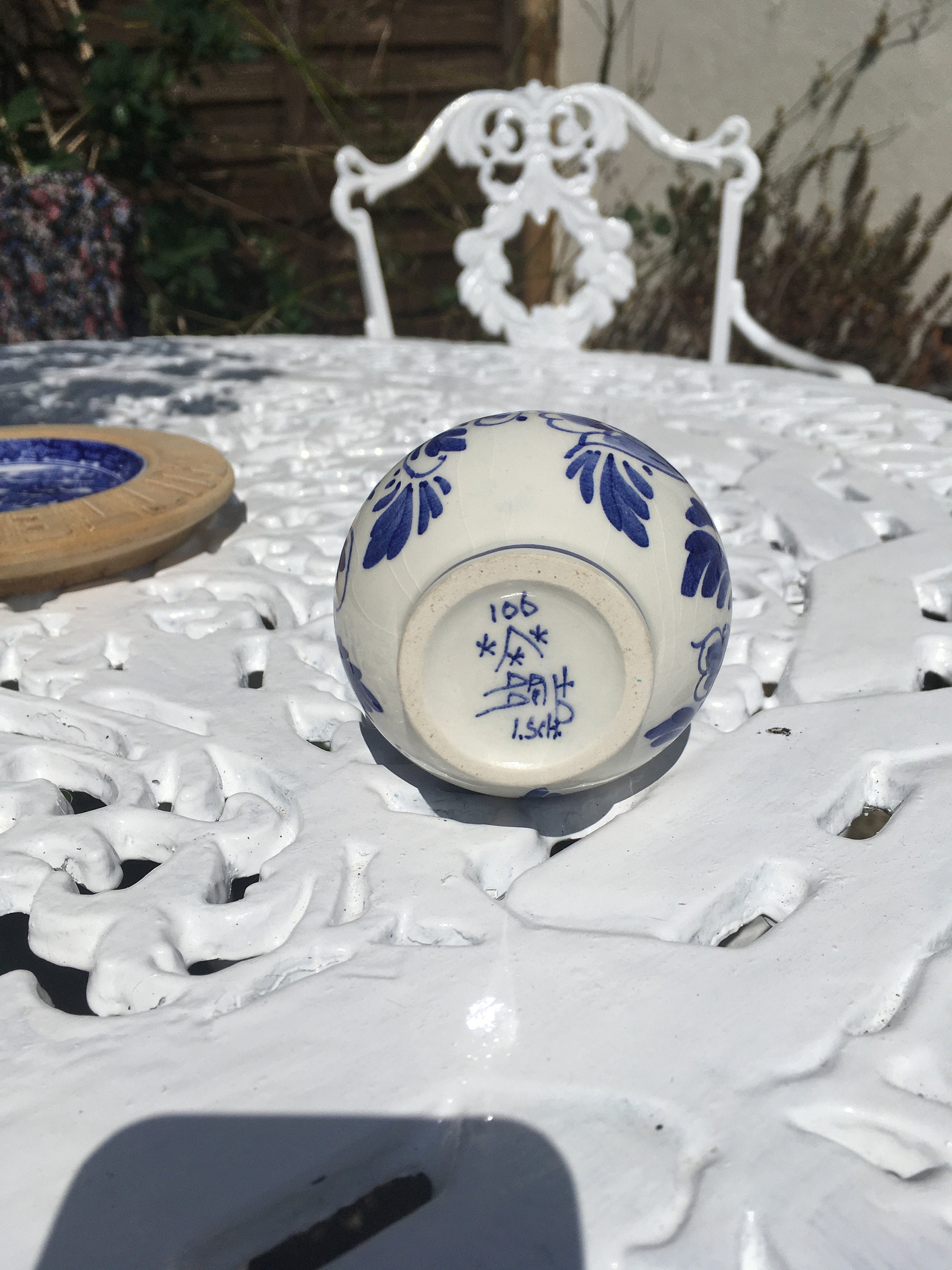 Delft Blue & White Jug Handpainted Signed Stamped Base De Delftse