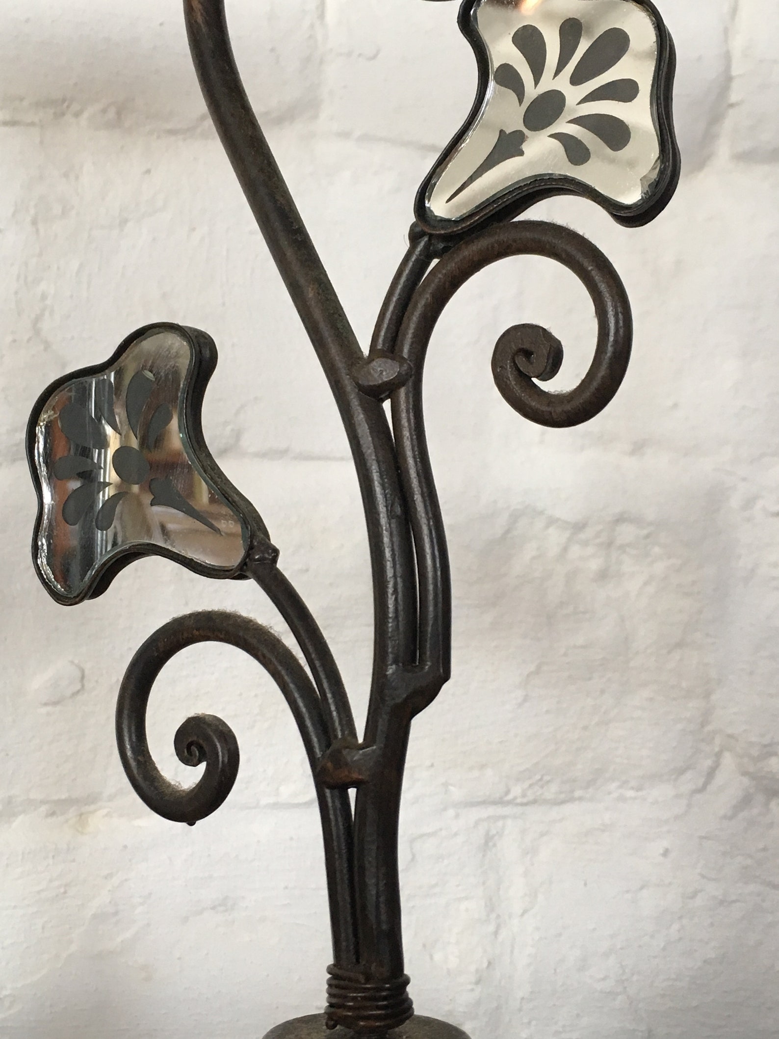 Antique Victorian Candle Holders With Ornate Stemmed Mirror Etsy UK