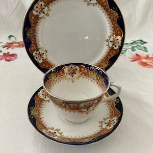 Royal Albert Crown China Antique Royal Albert Crown trio set Pattern Number 6533