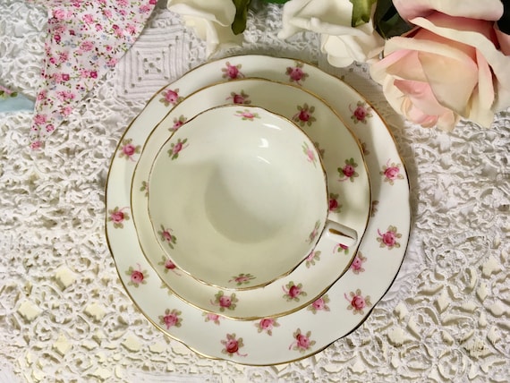 Hammersley & Co Staffordshire C.1940s Vintage Fine Bone China Pink