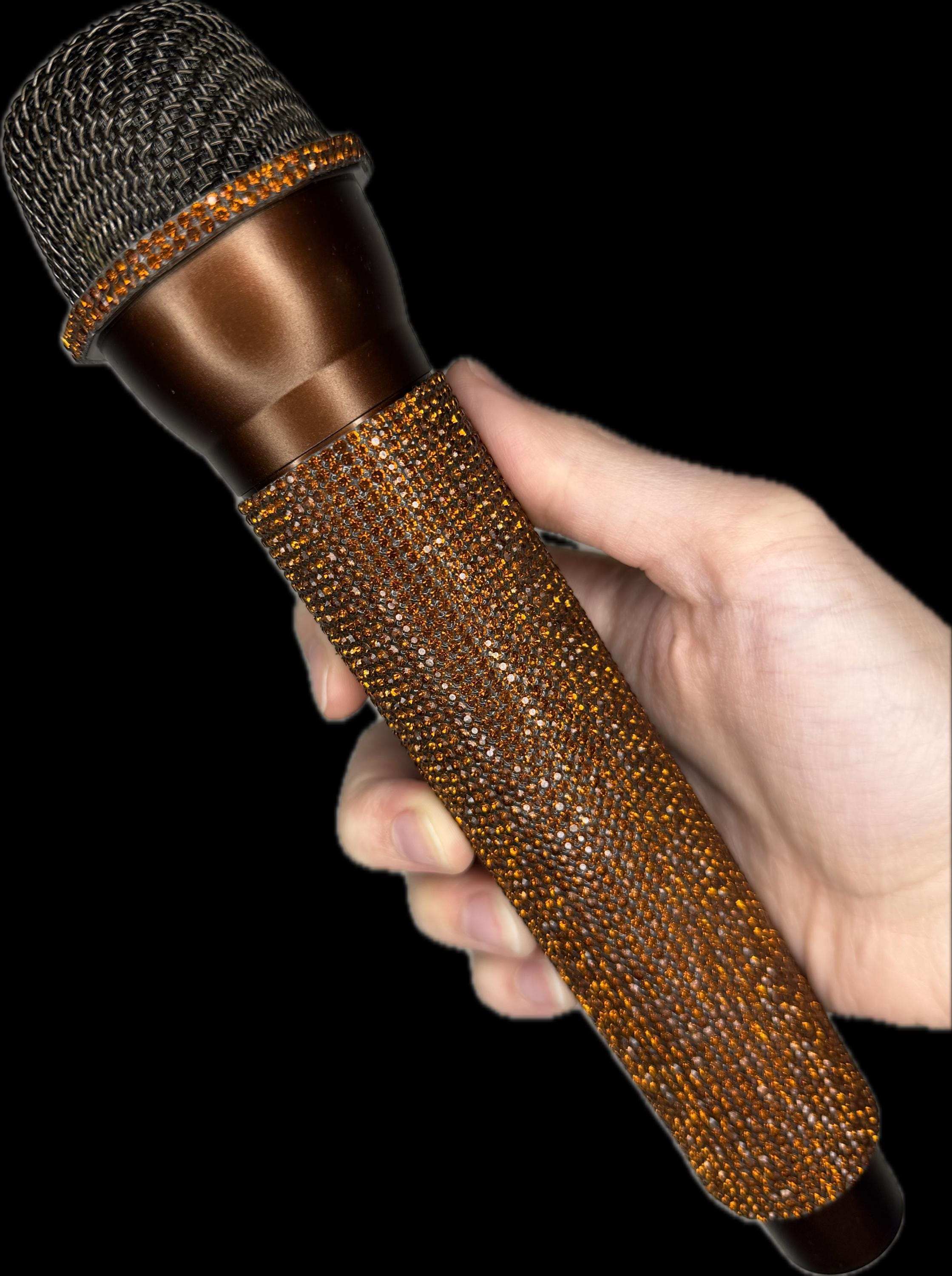 Housse De Poignée Micro Dorée Strass - Accessoire Luxe Pour Micro Filaire Universel Avec Sac Velours