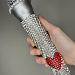 emails i can't send Tour Prop Fake Microphone -Sabrina Concert Accessory - Carpenter sparkly heart decal mic play toy