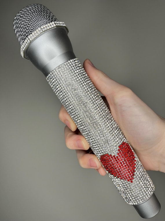 Sabrina Prop Fake Microphone - emails i can't send, Short N Sweet, Man's Best Friend Tour Concert Accessory - Carpenter Heart Kiss Paw Mic