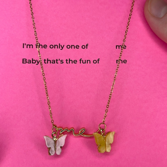 Butterfly necklace shein outlet