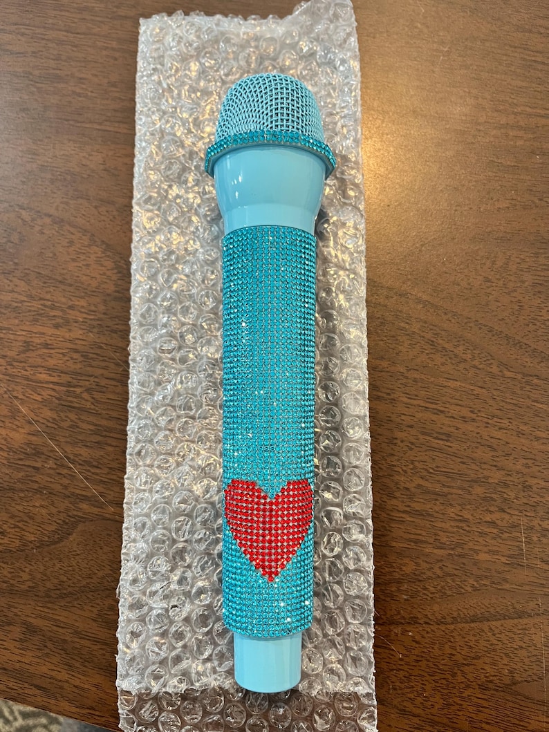 Sabrina Prop Fake Microphone - emails i can't send, Short N Sweet, Man's Best Friend Tour Concert Accessory - Carpenter Heart Kiss Paw Mic image 3