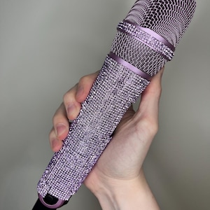 Professioneel draadloos microfoonsysteem - vinylfolie, met strass bedekt of aangepaste tekst - microfoon voor karaoke, optredens en meer!