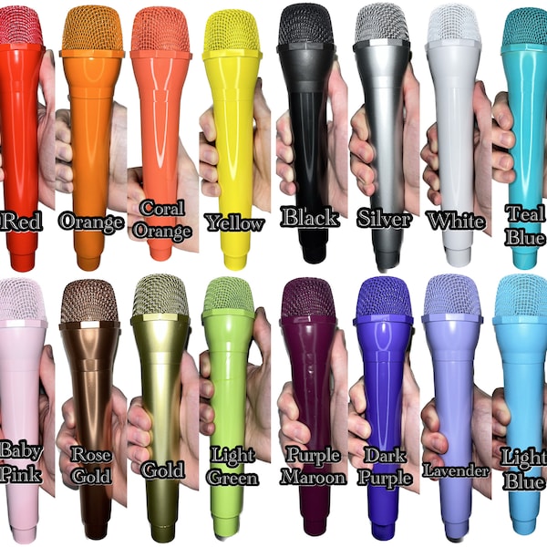 Prop Microphones - Concert/Festival Tour Fake Mic Cosplay Accessory Toy for Costumes and Photos - Music Singer Popstar