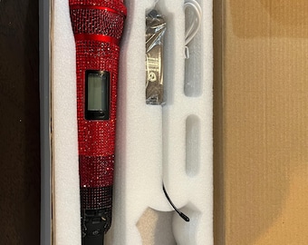 カラオケやパフォーマンス用のレッドオンブルプロ仕様ワイヤレスマイク