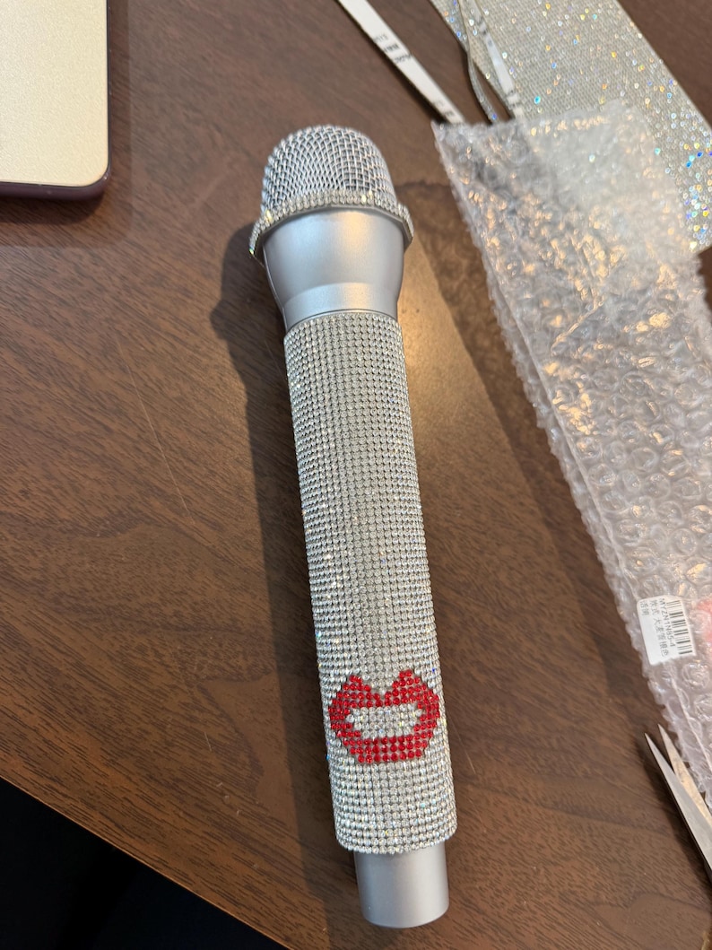 Sabrina Prop Fake Microphone - emails i can't send, Short N Sweet, Man's Best Friend Tour Concert Accessory - Carpenter Heart Kiss Paw Mic image 8