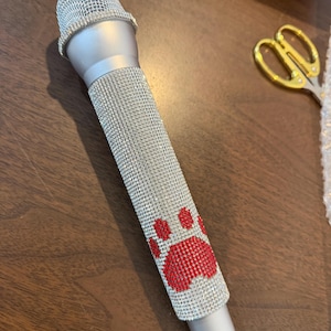 Sabrina Prop Fake Microphone - emails i can't send, Short N Sweet, Man's Best Friend Tour Concert Accessory - Carpenter Heart Kiss Paw Mic image 7