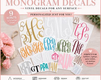 Custom Vinyl Monogram Decal