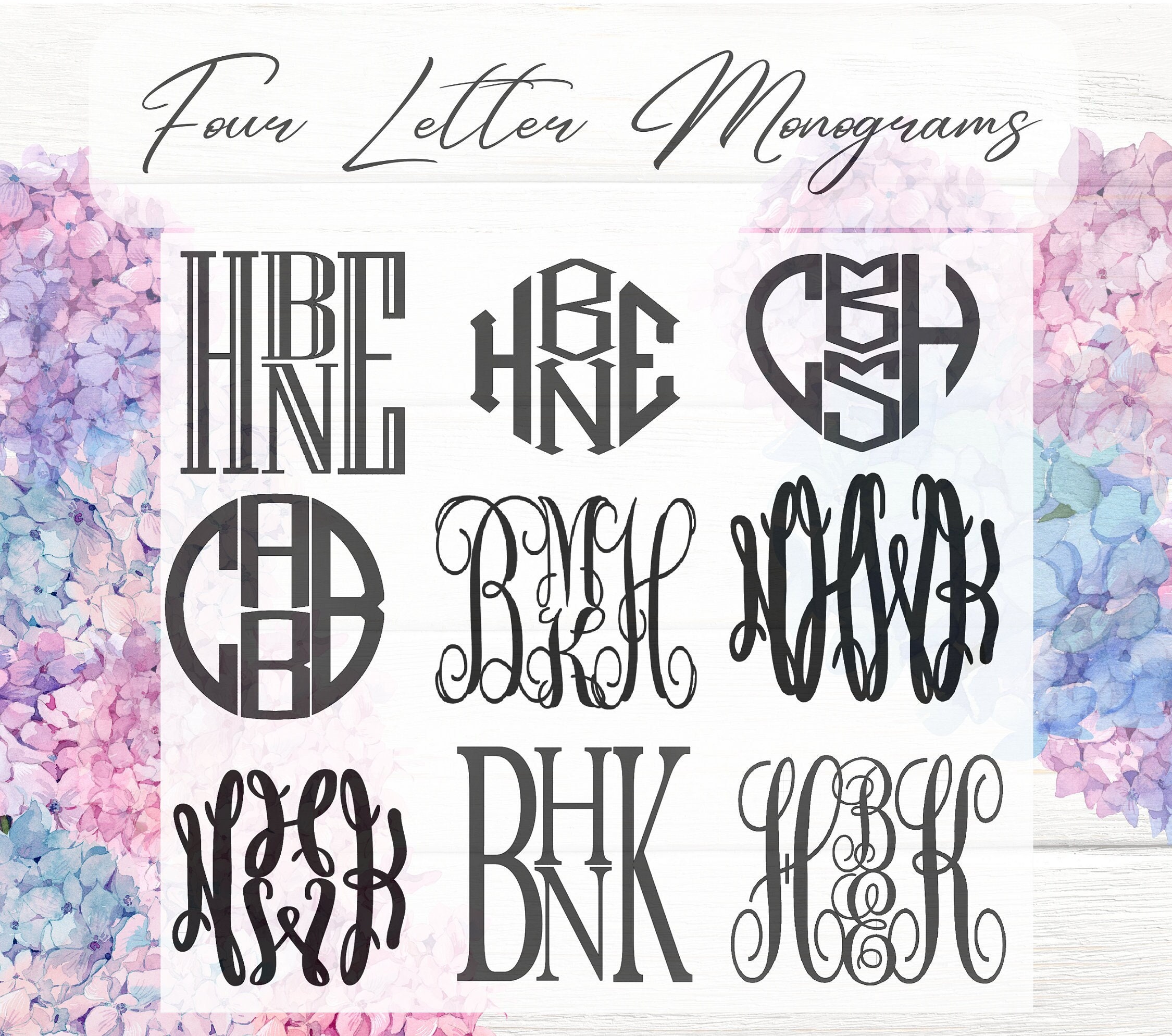 10+ Four Letter Monogram