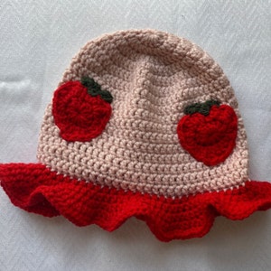 Strawberry Shortcake Crochet Bucket Hat