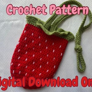 CROCHET PATTERN Stawberry Dream Water Bottle Holder