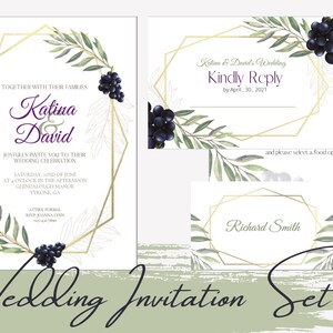 Customizable Wedding Invitation set