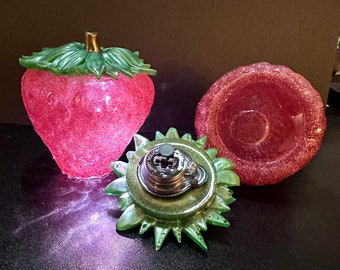 Strawberry Lighted Jar