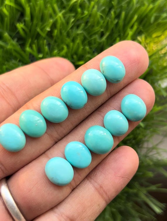 Top Quality 100% Natural Arizona Turquoise Smooth Cabochon Oval