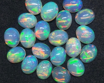 12x10 MM Natural Ethiopian Fire Opal Cabochon AA++ Oval Gemstone Wholesale Lot Welo Opal Loose Stone Jewelry Making Crystal Healing Gift