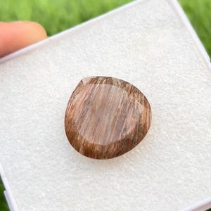 Pierres précieuses naturelles de qualité supérieure en forme de coeur, taillées en rutile doré, taille 22 MM, 1 pièce, pierre précieuse cabochon