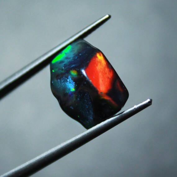 Ethiopian black sale opal uncut gems