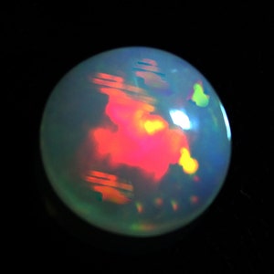 Miglior Cabochon opale etiope Forma rotonda 13x13x6 MM 5.60 Carati Ottobre Birthstone Calibrato Dimensioni grandi opale Facendo gioielli